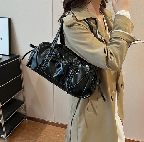 Women High Fashion Trendy BowKnot Hobo Shoulder Bag